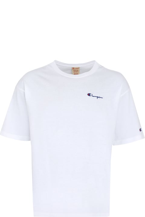 Logo Embroidery Cotton T-shirt