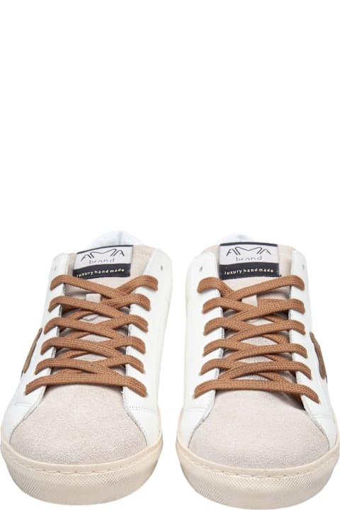 AMA-BRAND for Women AMA-BRAND Leather Sneakers White And Cognac Color