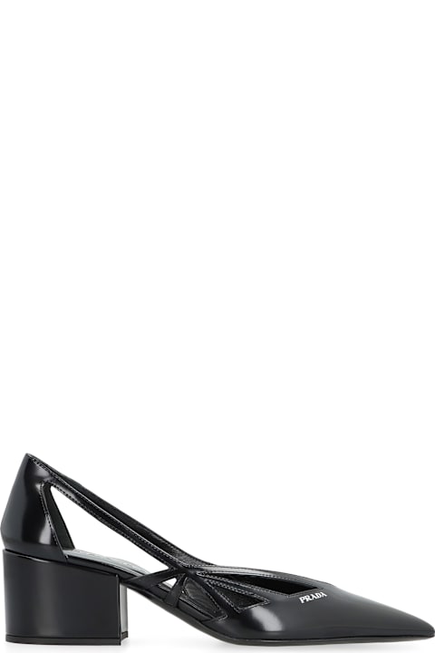 High-Heeled Shoes for Women Prada Leather Pumps