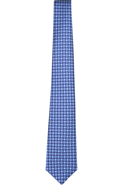 Kiton for Men Kiton Kiton Blue Patterned Tie