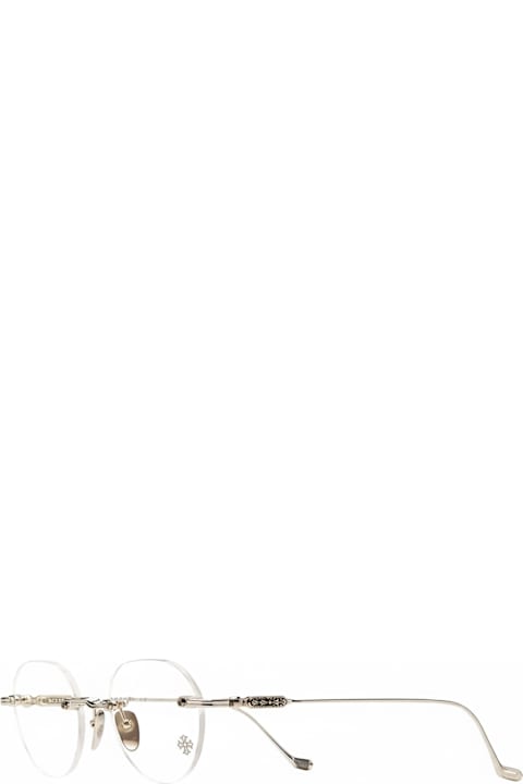 Chrome Hearts لـ Kids Chrome Hearts Soffffffffers - Shiny Silver Rx Glasses