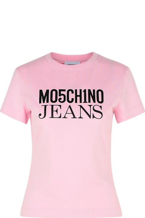 أدوات منزلية M05CH1N0 Jeans Pink Cotton T-shirt