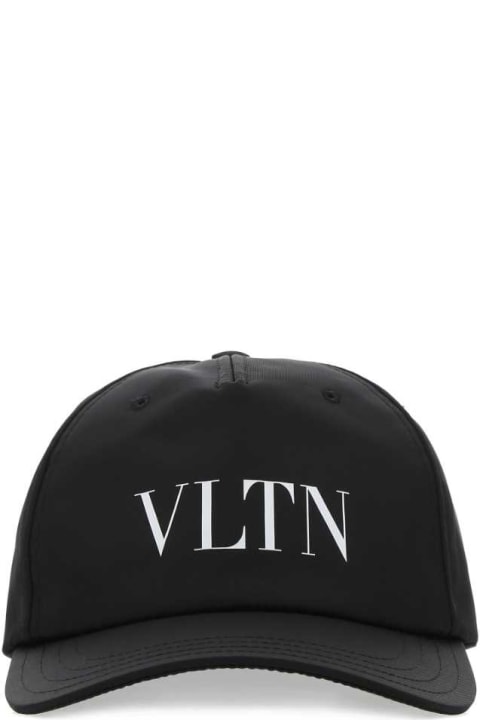 Accessories for Men Valentino Garavani Black Nylon Baseball Cap