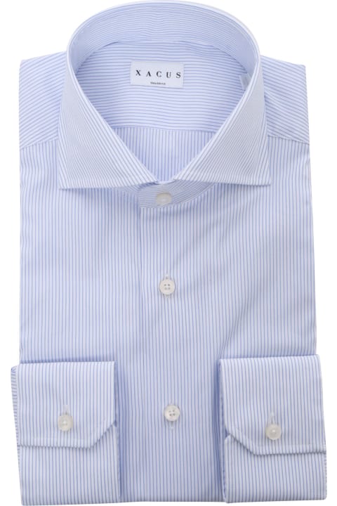 Fashion for Men Xacus Light Blue Striped Shirt