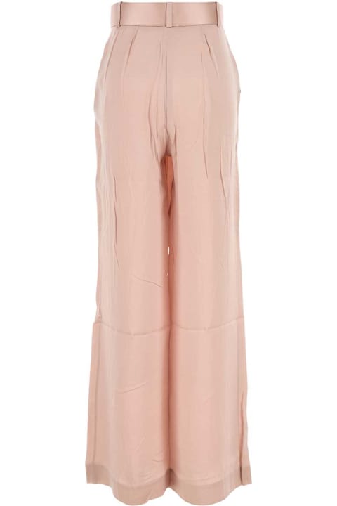 Zimmermann for Women Zimmermann Pastel Pink Silk Wide-leg Tuck Pant
