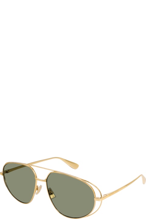 Bottega Veneta Eyewear Eyewear for Men Bottega Veneta Eyewear Bottega Veneta Bv1344s 001 Gold Green Sunglasses