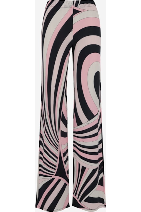 Pucci for Women Pucci Stretch Viscose Pants With Iris Pattern