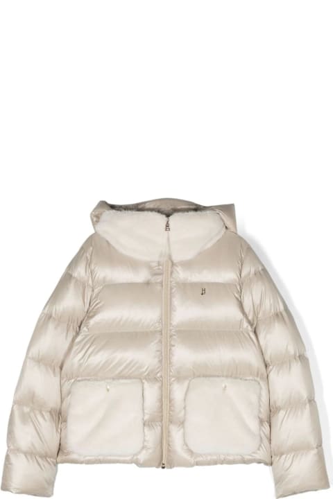 Coats & Jackets for Girls Herno Piumino Con Cappuccio