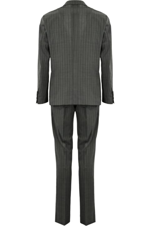 Lardini Suits for Women Lardini Pinstriped Suit With Lace-up Trousers