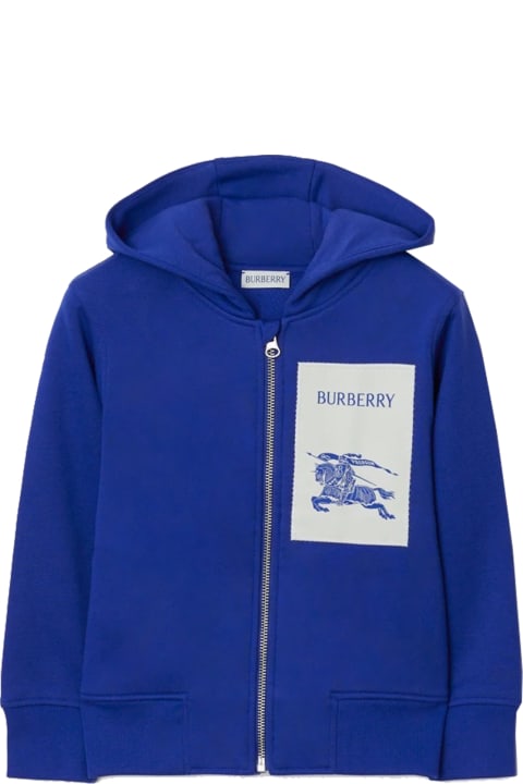 Burberry Sale for Kids Burberry Zip-up Hoodie Sweatshirt In Ekd Cotton