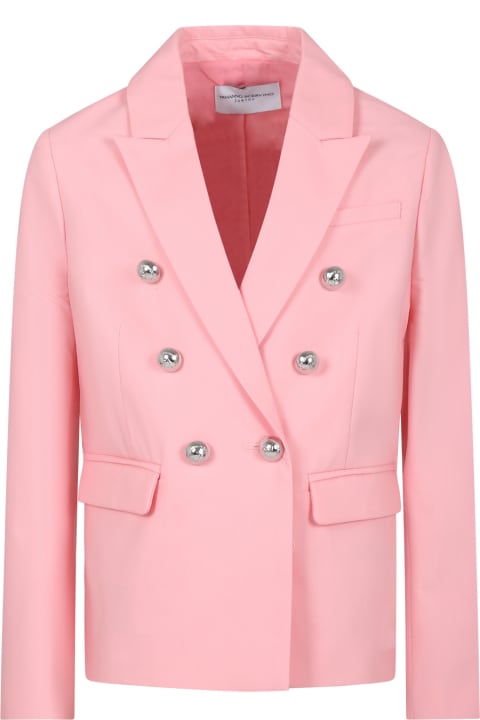 Ermanno Scervino Junior Topwear for Girls Ermanno Scervino Junior Pink Jacket For Girl