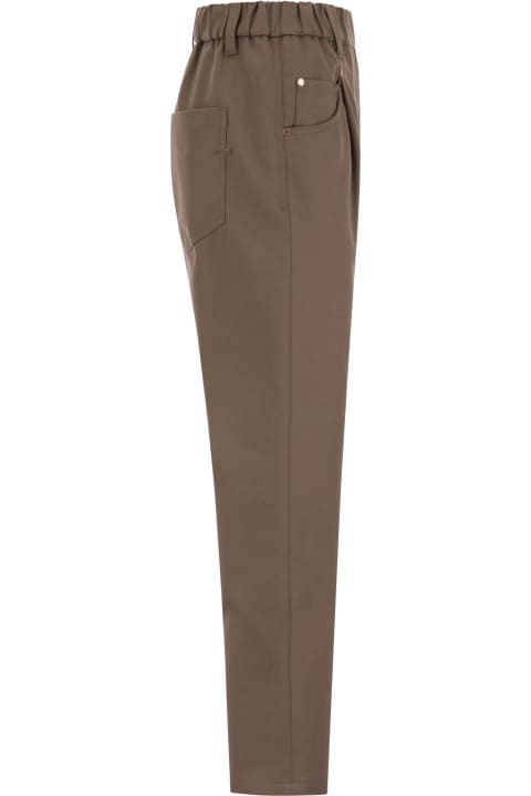 パンツ Brunello Cucinelli Cover Baggy Trousers With Shiny Bartack Brunello Cucinelli Baggy Trousers In Stretch Cotton Cover-up