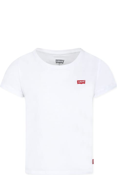 Homeware Levi
s White T-shirt For Girl With Logo