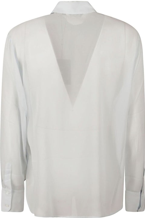 GCDS Women GCDS Georgette Buttoned Long-sleeved Shirt