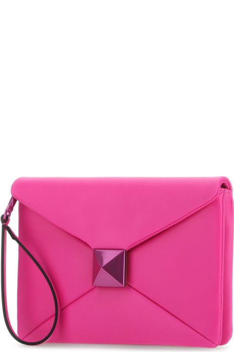Bags Sale for Men Valentino Garavani Pp Pink Nappa Leather One Stud Clutch