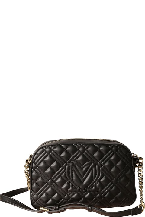Fashion for Women Love Moschino Top Zip Quilted Chain Shoulder Bag