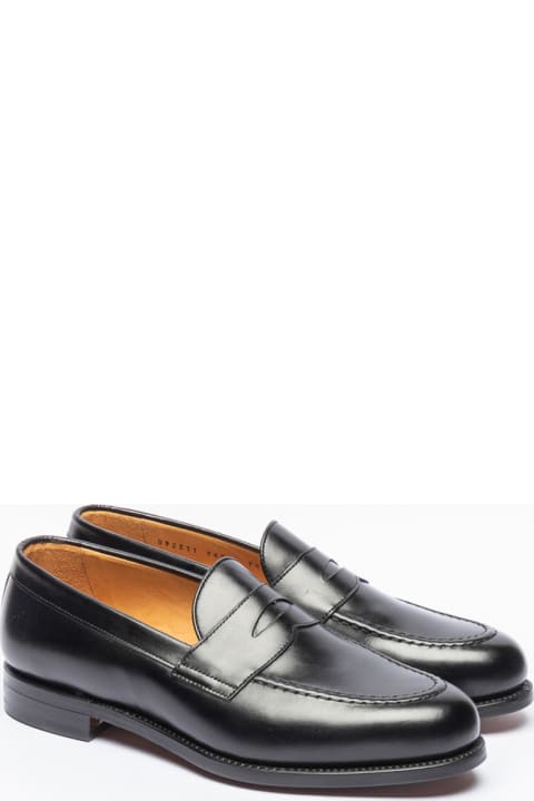 Loafers & Boat Shoes for Men Berwick 1707 Black Polished Leather Loafer
