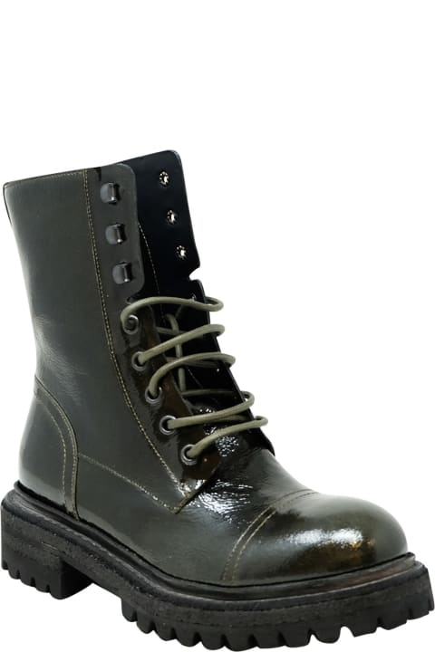ウィメンズ Del Carloのブーツ Del Carlo Roberto Del Carlo Patent Leather Felce Boots
