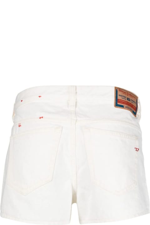 Diesel for Women Diesel White Cotton De-yuba Denim Shorts