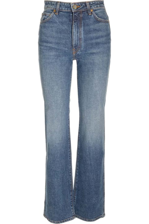 Khaite for Women Khaite 'danielle' Blue Cotton Blend Jeans