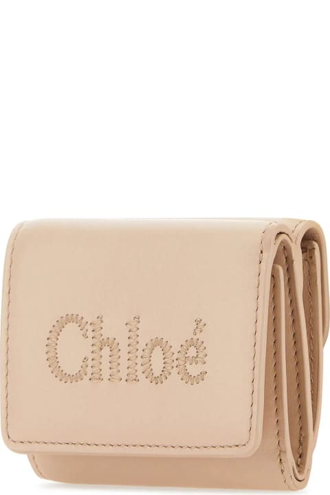 Accessories Sale for Women Chloé Powder Pink Leather Wallet