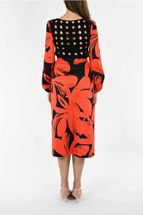 Cotton Satin Midi Dress