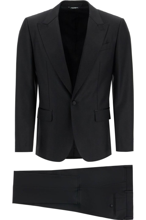 Dolce & Gabbana Suits for Men Dolce & Gabbana Black Wool Blend Suit