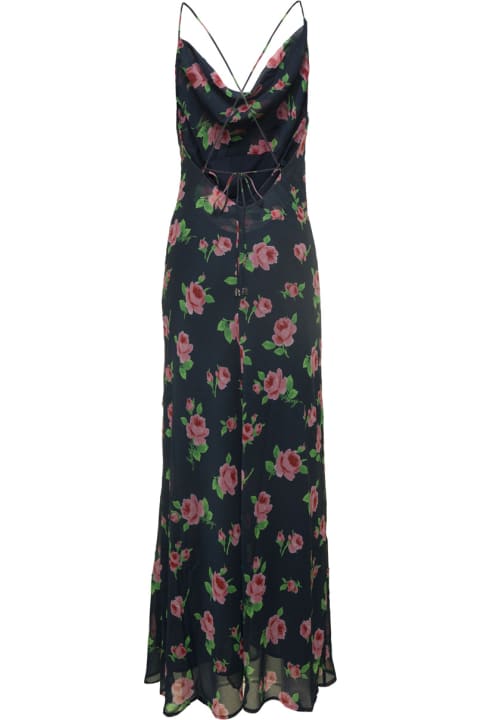 Fashion for Women Rotate by Birger Christensen Maxi Multicolor Dress With All-over Rose Print In Recycled Fabric Woman