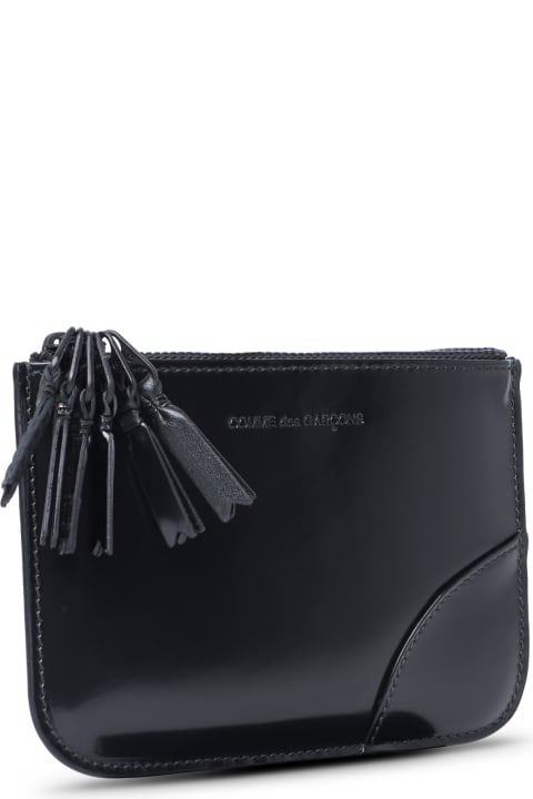 Comme des Garçons Wallet for Women Comme des Garçons Wallet 'medley' Black Leather Card Holder
