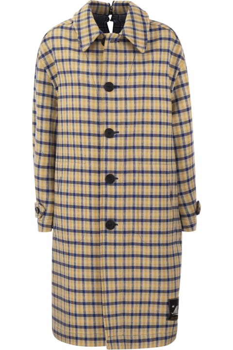 Marni for Women Marni Reversible Wool Coat With Check Pattern