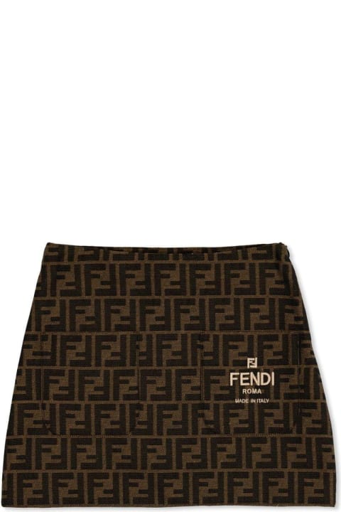 Fendi Bottoms for Girls Fendi Fendi Roma Embroidered Skirt