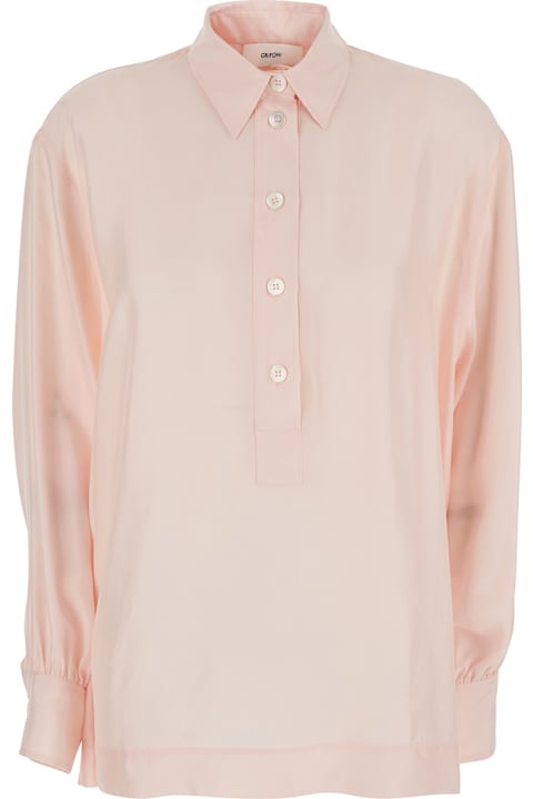 Mauro Grifoni for Men Mauro Grifoni Pointed Collar Long Sleeve Shirt In Pink Women