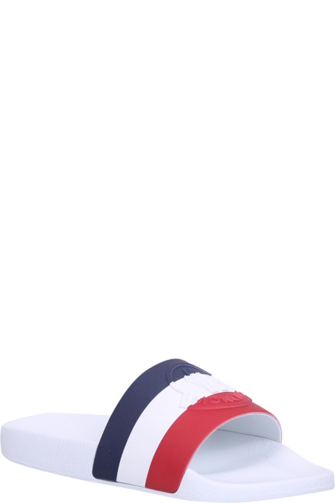 Moncler for Women Moncler Striped Embossed-logo Slides