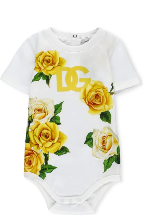 Dolce & Gabbana Bodysuits & Sets for Baby Girls Dolce & Gabbana Cotton Body