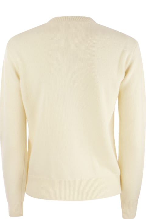 MC2 Saint Barth Clothing for Women MC2 Saint Barth Wool And Cashmere Blend Jumper With Simply The Best Embroidery