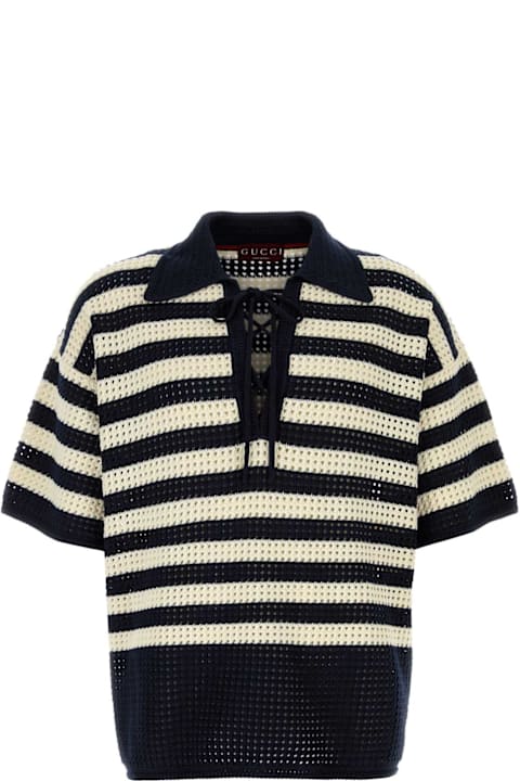Homeware Gucci Embroidered Crochet Polo Shirt