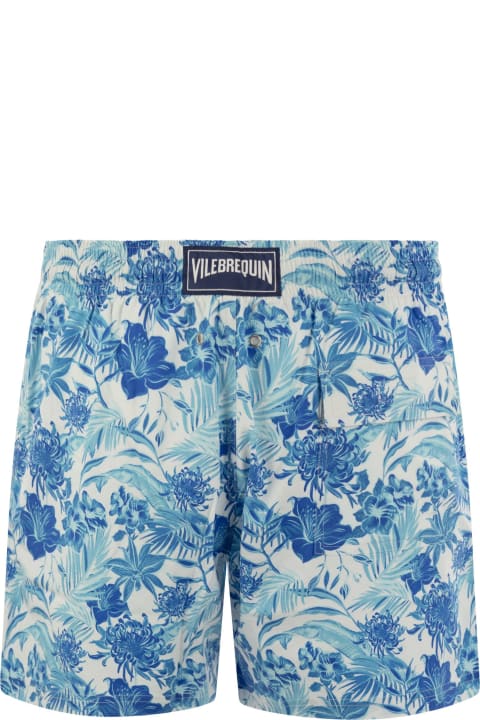 Swimwear for Men Vilebrequin Tahiti Flowers Beach Shorts