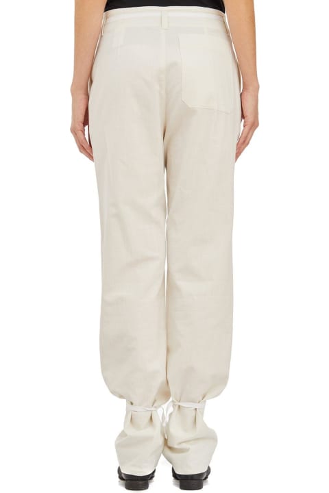 Lemaire Pants & Shorts for Women Lemaire Chambray Drawstring Tapered Trousers