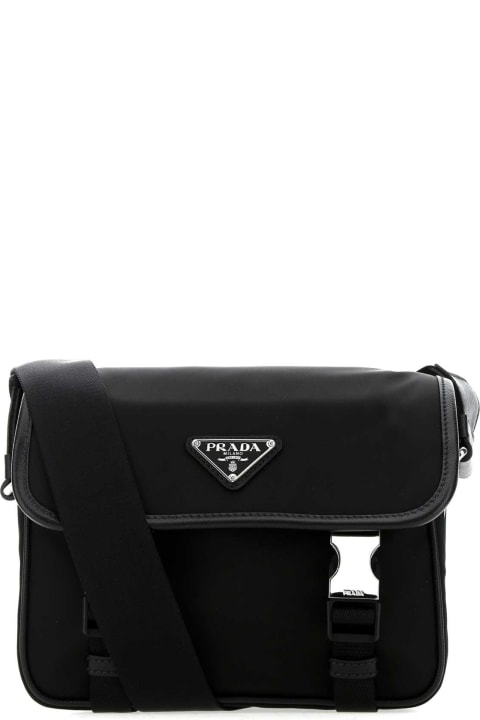 Bags for Men Prada Black Re-nylon Crossbody Bag