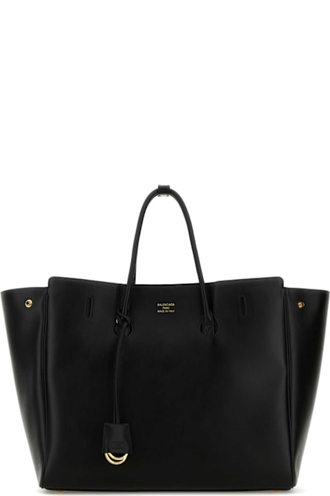 Homeware Balenciaga Black Leather Carry All Hampton Shopping Bag