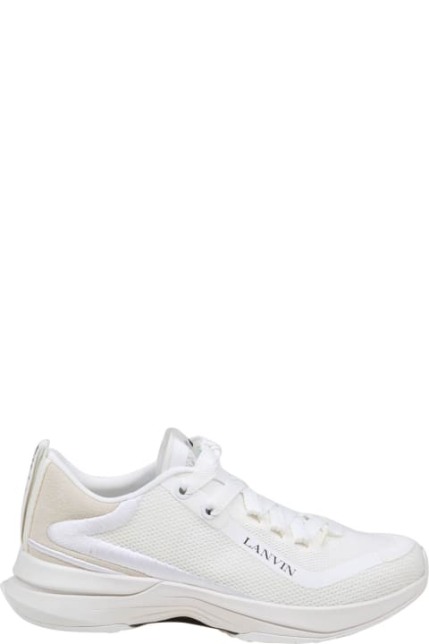 Lanvin for Men Lanvin Runner Sneakers In White Mesh