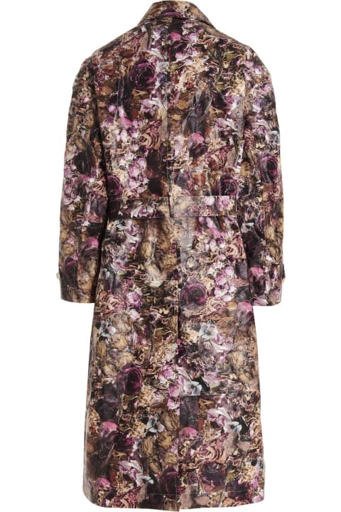 Floral Print Trench Coat