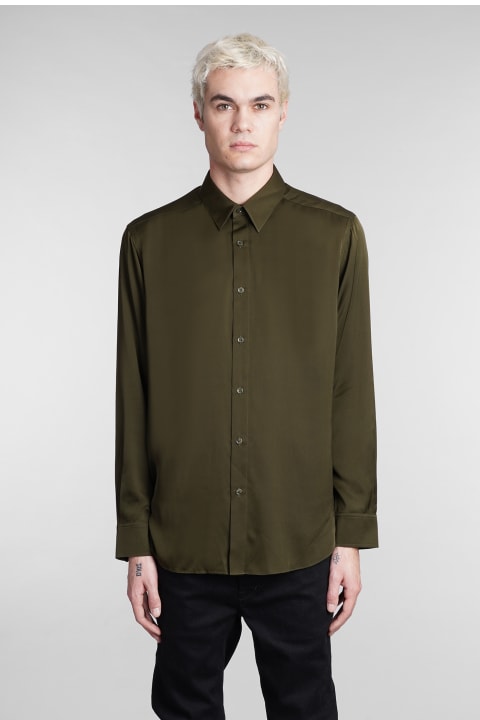 Edgar  Shirt In Khaki Silk