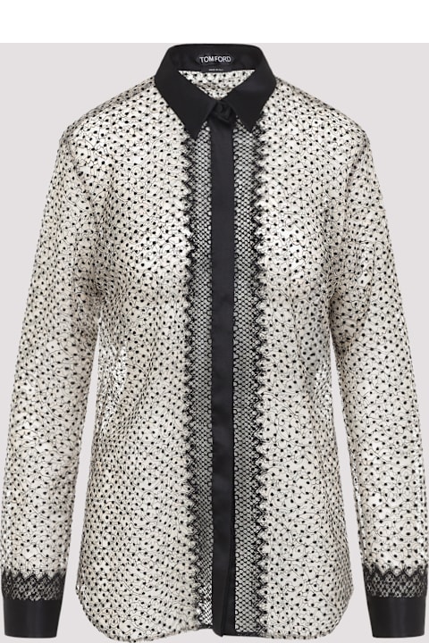 Tom Ford Flock Polka Dot Shirt