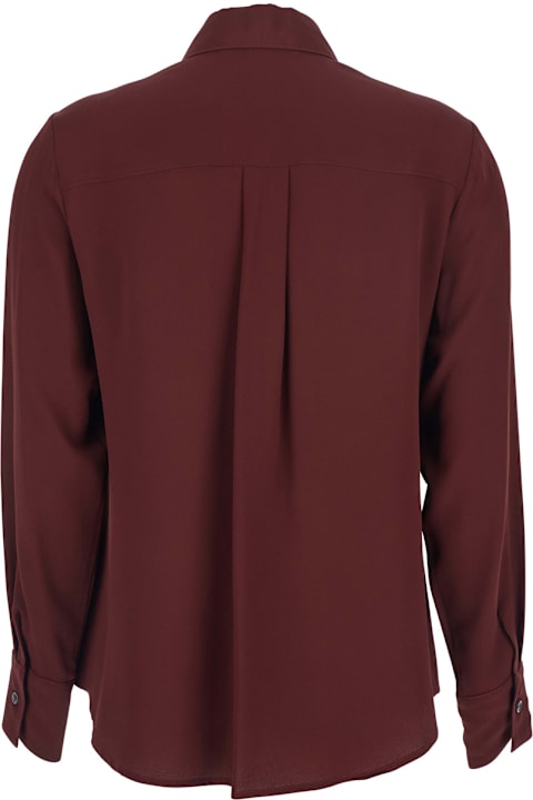Mauro Grifoni for Men Mauro Grifoni Bordeaux Shirt With Classic Collar And Buttoned Cuffs In Cotton Blend Woman