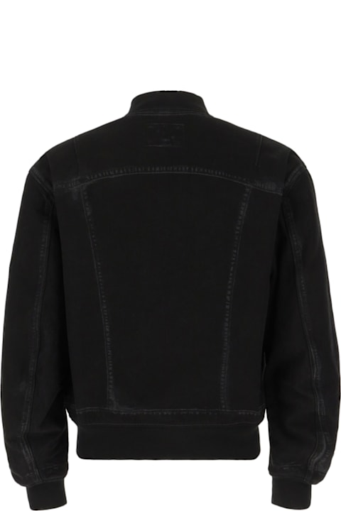 Fashion for Men Alexander McQueen Black Denim Padded Bomber Jacket