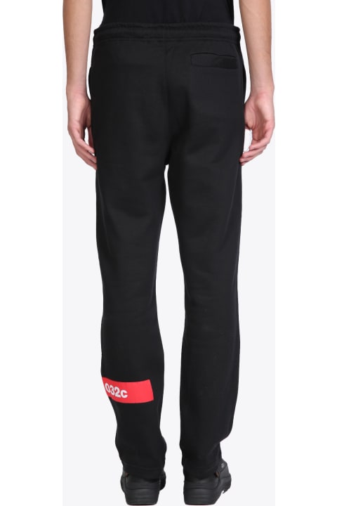 Soft Joggers Black Cotton Joggers With Logo Tape At Rear - Soft Joggers