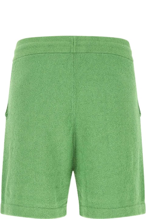 Nanushka Pants for Men Nanushka Green Stretch Terry Fabric Bermuda Shorts