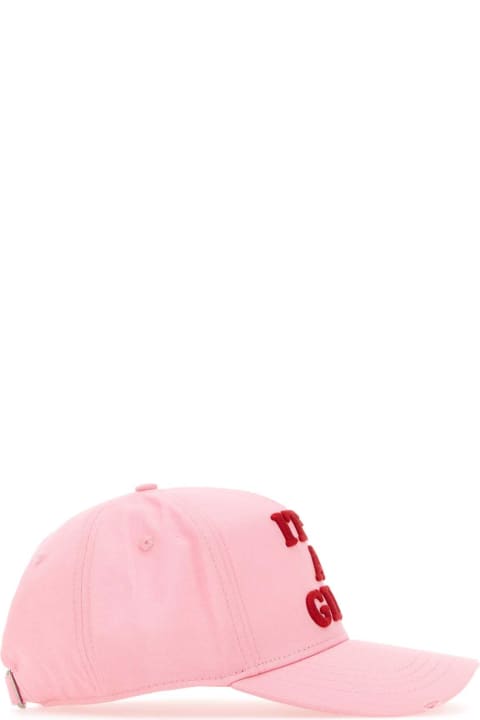 ウィメンズ ヘアアクセサリー Dsquared2 Pink Cotton Baseball Cap