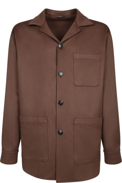 Canali for Men Canali Camel Cashmere Overshirt